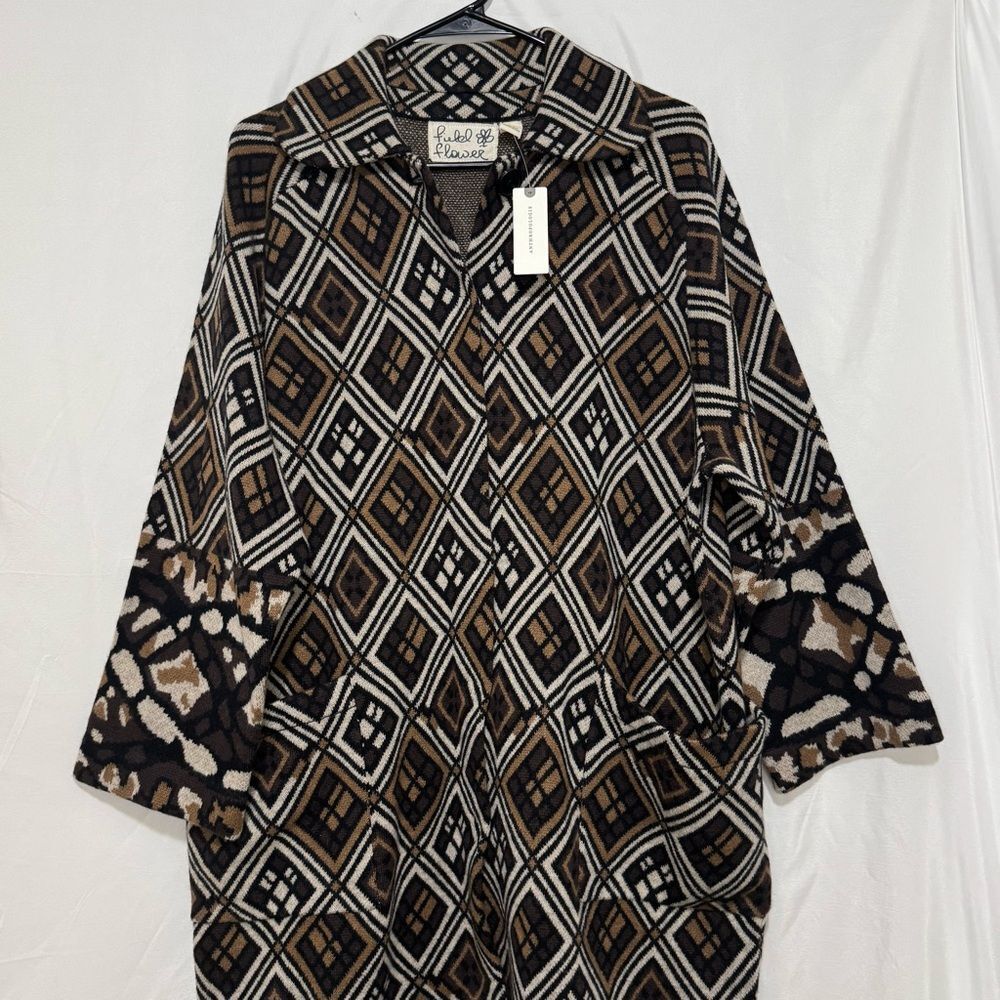 Anthropologie Geo Wool Sweater Coat 
Size S - Picture 3 of 8